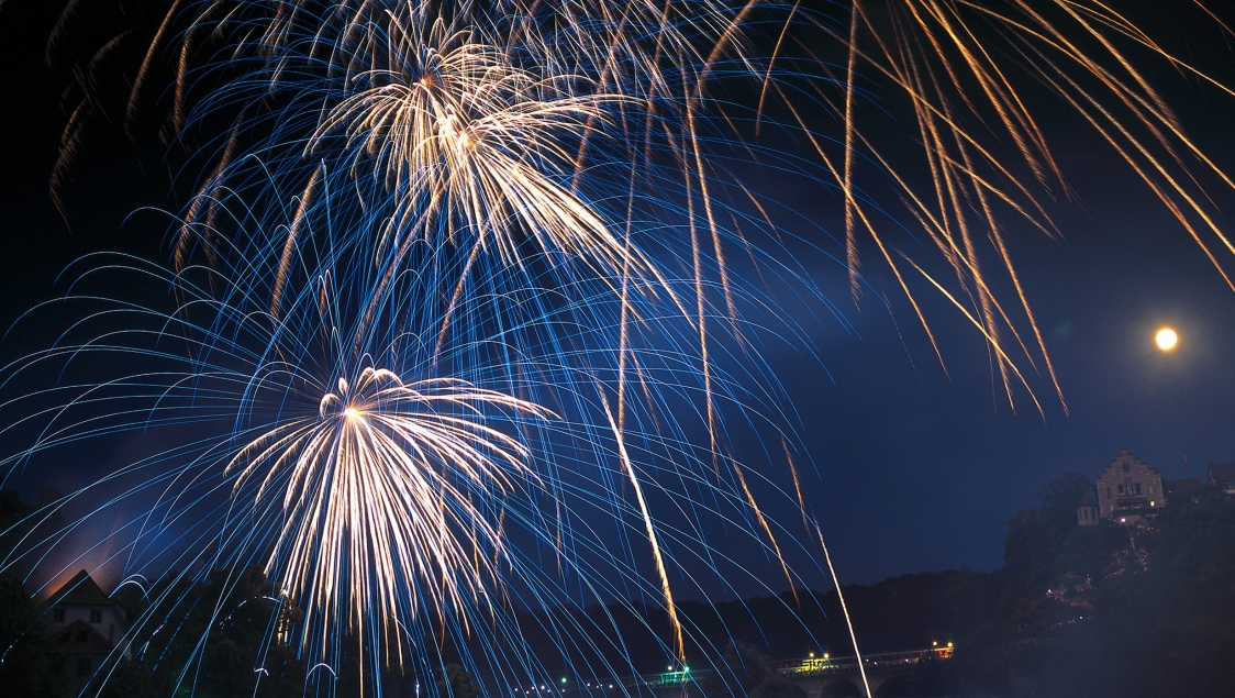 Great Rhine Falls Fireworks