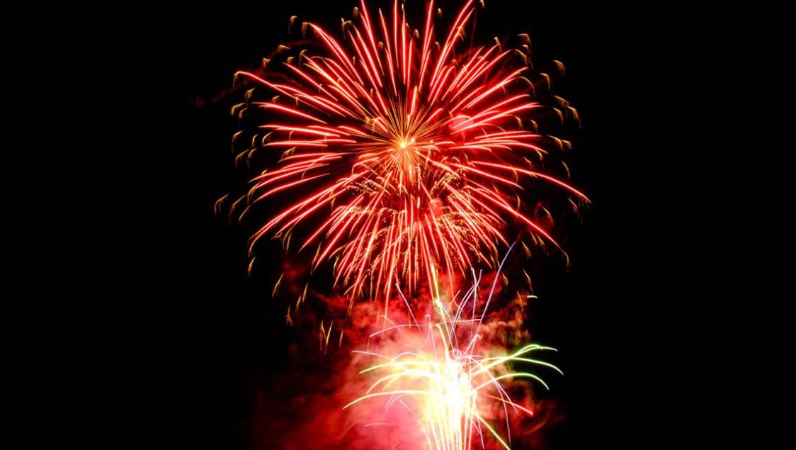 Neujahrszauber in der Stadt Luzern mit Feuerwerk